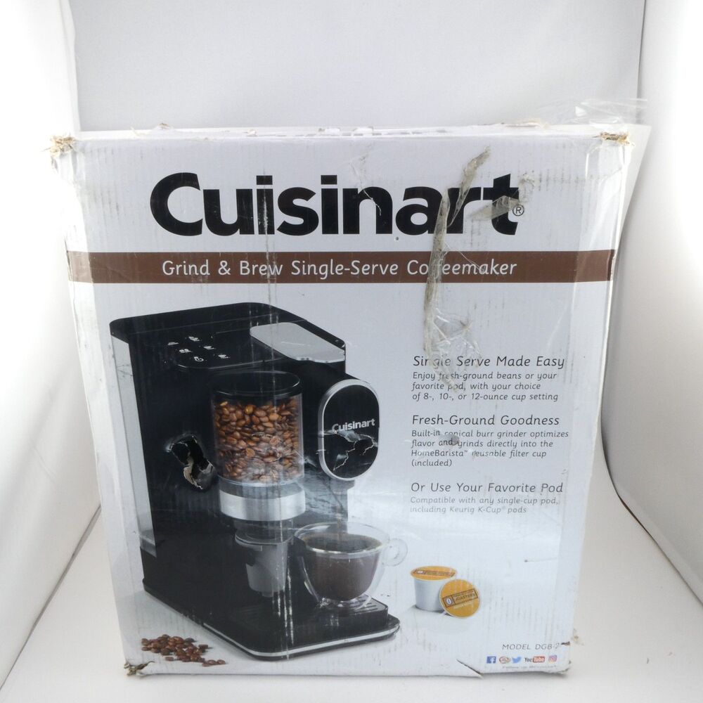 Cuisinart Grind & Brew Single Serve Coffee Maker DGB-2 New Open Box